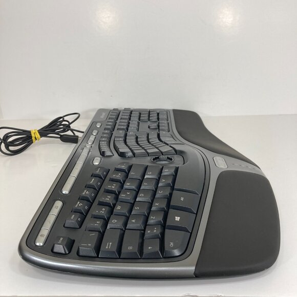 Microsoft Natural Ergonomic USB Wired Keyboard 4000 V1.0 Black KU-0462 TESTED - Picture 5 of 10